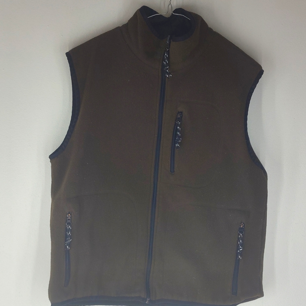 Trader Bay Medium Green / Black Reversible Full Z… - image 1